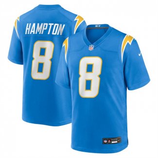 Camiseta NFL Game Los Angeles Chargers Omarion Hampton 2025 Azul