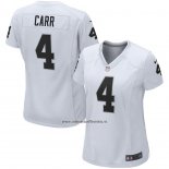 Camiseta NFL Game Mujer Las Vegas Raiders Derek Carr Blanco
