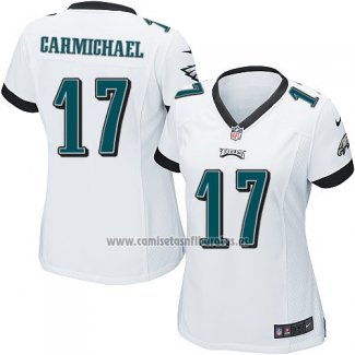 Camiseta NFL Game Mujer Philadelphia Eagles Carmichael Blanco