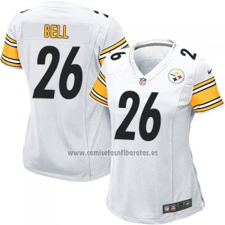 Camiseta NFL Game Mujer Pittsburgh Steelers Bell Blanco