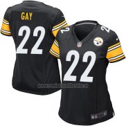 Camiseta NFL Game Mujer Pittsburgh Steelers Gay Negro
