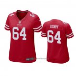 Camiseta NFL Game Mujer San Francisco 49ers Willie Henry Rojo