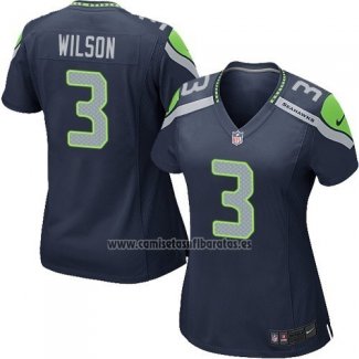 Camiseta NFL Game Mujer Seattle Seahawks Wilson Azul Oscuro