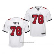 Camiseta NFL Game Nino Tampa Bay Buccaneers Tristan Wirfs 2020 Blanco