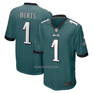 Camiseta NFL Game Philadelphia Eagle Jalen Hurts 1 Verde