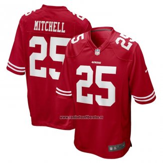 Camiseta NFL Game San Francisco 49ers Elijah Mitchell Rojo