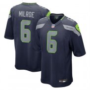 Camiseta NFL Game Seattle Seahawks Jalen Milroe 2025 Draft Azul