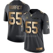 Camiseta NFL Gold Anthracite Cincinnati Bengals Burfict Salute To Service 2016 Negro