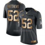 Camiseta NFL Gold Anthracite Green Bay Packers Matthews Salute To Service 2016 Negro