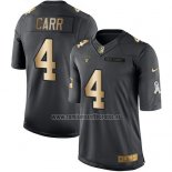 Camiseta NFL Gold Anthracite Las Vegas Raiders Carr Salute To Service 2016 Negro