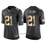 Camiseta NFL Gold Anthracite New York Giants Collins Salute To Service 2016 Negro