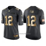 Camiseta NFL Gold Anthracite Seattle Seahawks Fan Salute To Service 2016 Negro