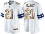 Camiseta NFL Gold Game Dallas Cowboys Elliott Blanco