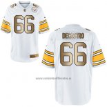 Camiseta NFL Gold Game Pittsburgh Steelers Decastro Blanco