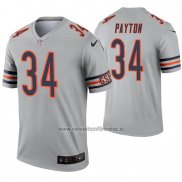 Camiseta NFL Legend Chicago Bears 34 Walter Payton Inverted Gris