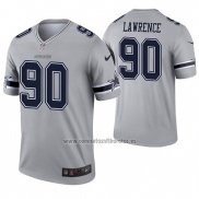 Camiseta NFL Legend Dallas Cowboys 90 Demarcus Lawrence Inverted Gris