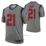 Camiseta NFL Legend Houston Texans Bradley Roby Inverted Gris