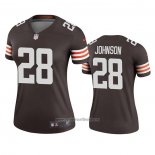 Camiseta NFL Legend Mujer Cleveland Browns Kevin Johnson Marron
