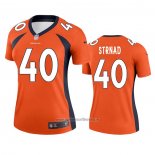 Camiseta NFL Legend Mujer Denver Broncos Justin Strnad Naranja