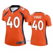 Camiseta NFL Legend Mujer Denver Broncos Justin Strnad Naranja
