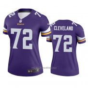Camiseta NFL Legend Mujer Minnesota Vikings Ezra Cleveland Violeta