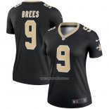 Camiseta NFL Legend Mujer New Orleans Saints Drew Brees Negro