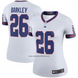Camiseta NFL Legend Mujer New York Giants Saquon Barkley Blanco Color Rush