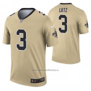 Camiseta NFL Legend New Orleans Saints Legend Wil Lutz Inverted Oro