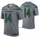 Camiseta NFL Legend New York Jets 14 Sam Darnold Inverted Gris