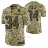 Camiseta NFL Limited Atlanta Falcons 34 Brian Poole 2018 Salute To Service Camuflaje