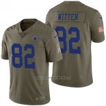 Camiseta NFL Limited Dallas Cowboys 82 Jason Witten 2017 Salute To Service Verde