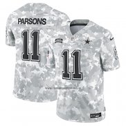 Camiseta NFL Limited Dallas Cowboys Micah Parsons 2024 Salute To Service Gris