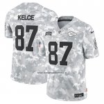 Camiseta NFL Limited Kansas City Chiefs Travis Kelce 2024 Salute To Service Gris