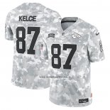 Camiseta NFL Limited Kansas City Chiefs Travis Kelce 2024 Salute To Service Gris