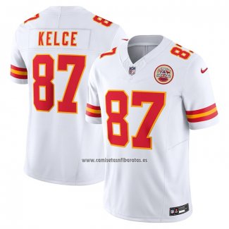 Camiseta NFL Limited Kansas City Chiefs Travis Kelce Vapor F.U.S.E. Blanco