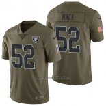 Camiseta NFL Limited Las Vegas Raiders 52 Khalil Mack 2017 Salute To Service Verde