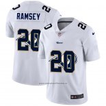 Camiseta NFL Limited Los Angeles Rams Ramsey Logo Dual Overlap Blanco