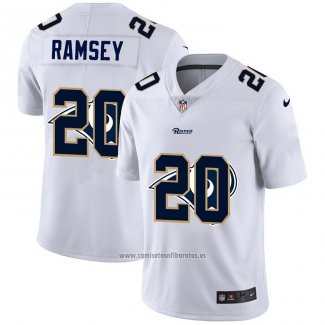 Camiseta NFL Limited Los Angeles Rams Ramsey Logo Dual Overlap Blanco