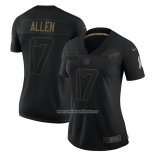 Camiseta NFL Limited Mujer Buffalo Bills Josh Allen 2020 Salute To Service Negro