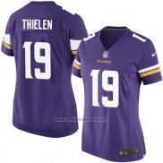 Camiseta NFL Limited Mujer Minnesota Vikings 19 Thielen Violeta