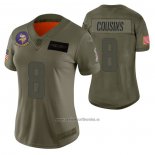 Camiseta NFL Limited Mujer Minnesota Vikings Kirk Cousins 2019 Salute To Service Verde