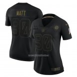 Camiseta NFL Limited Mujer Pittsburgh Steelers T.j. Watt 2020 Salute To Service Negro