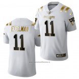 Camiseta NFL Limited New England Patriots Julian Edelman Golden Edition 2020 Blanco