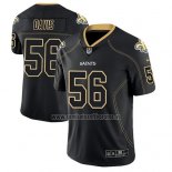 Camiseta NFL Limited New Orleans Saints Demario Davis Saints Negro Color Rush 2018 Lights Out