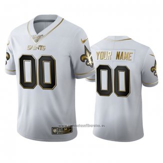 Camiseta NFL Limited New Orleans Saints Personalizada Golden Edition Blanco