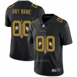 Camiseta NFL Limited New Orleans Saints Personalizada Logo Dual Overlap Negro