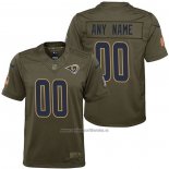 Camiseta NFL Limited Nino Los Angeles Rams Personalizada Salute To Service Verde