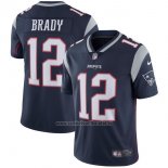 Camiseta NFL Limited Nino New England Patriots 12 Brady Azul