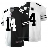 Camiseta NFL Limited Seattle Seahawks Metcalf White Black Split