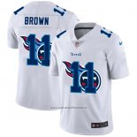 Camiseta NFL Limited Tennessee Titans Brown Logo Dual Overlap Blanco